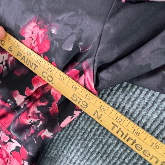 Antonio Melani Sheath‎ Dress Womens 0 Black Pink Floral Cocktail Party Romantic - Picture 7 of 11